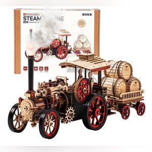 ROKR 3D Puzzle for Adults 469pcs Electric Vintage Car Steam Engine Model Kits